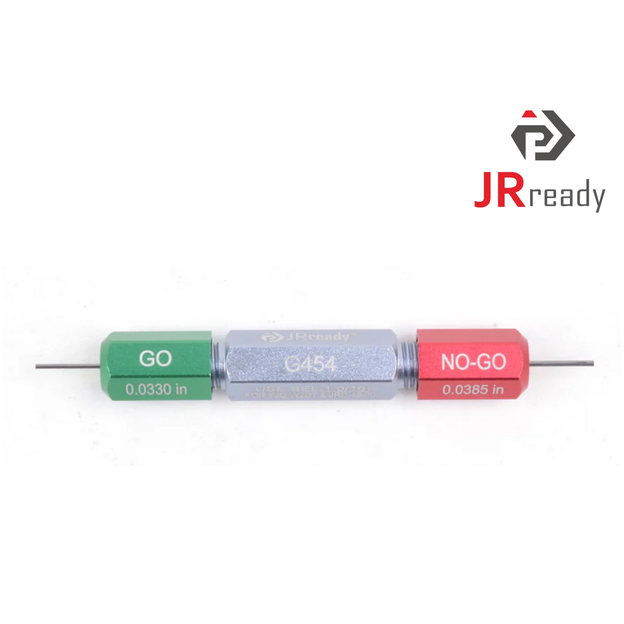JRready G454 Go-NoGo Gauge Testing Tool for HDT-48-00, JRD-HDT-48, YJQ-W2DTQ Crimp Tool - GO: 0.0330 inch (0.84 mm), NO-GO: 0.0385 inch (0.98 mm)