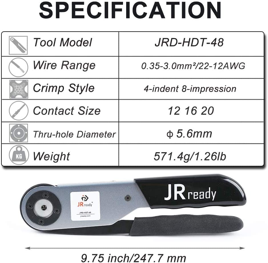 ST2158 JRready Turret Style Crimp Tool for Deutsch Connectors DT DTP DTM